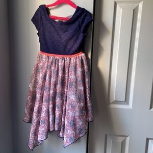 Youngland Short Sleeve Floral Lined Dress - 6X